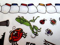 Provo Craft 2002 Meadow Bug Hunting Clear Stickers Whimsy Scrapbook NOS Vintage