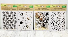Lot of 4 Iron On Transfers Gold Foil Butterflies Flowers Leopard Crafters Square