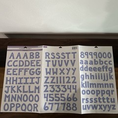 Colorbok Lavender Alphabet Stickers Lot of 5 Casual Letter Sheets Scrapbook