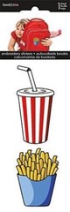 Soda and Fries Embroidered Stickers