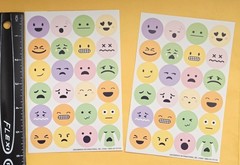 Emojis Single Sticker Sheet Lot Of 2