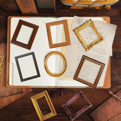 180Pcs Scrapbook Frames,Frame Stickers for Junk Journal,Pasteable Vintage Scrapb