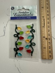 Sandylion Essential Dimensional Christmas Lights 2 Multi Color Strings Scrapbook
