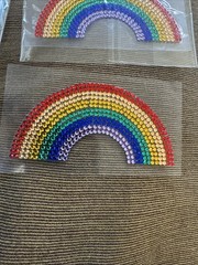 Rainbow Rhinestone Stickers Self Adhesive Crystal Crafts Gems Pack Of 10 3 Avail