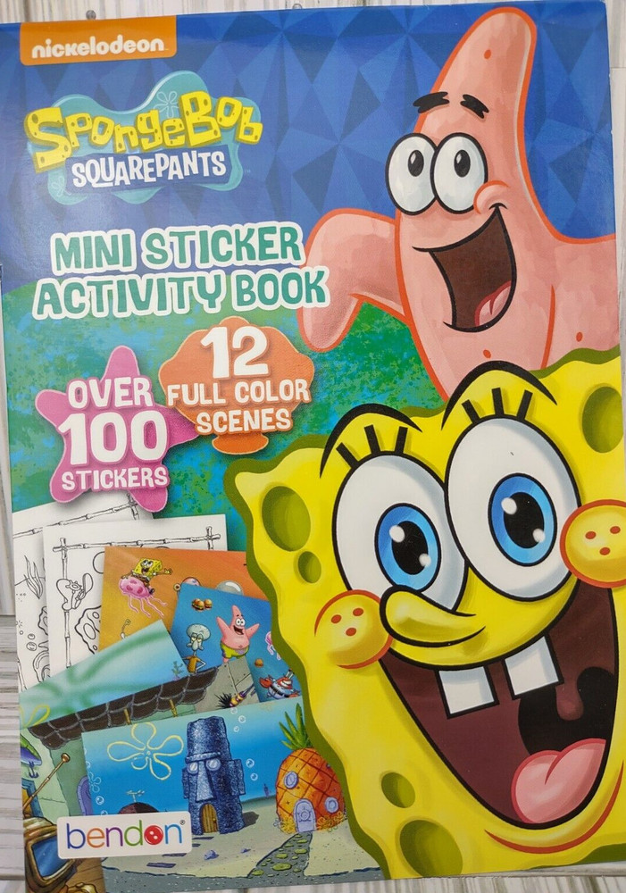 SpongeBob Squarepants Mini Sticker Activity Book 100+ Stickers Colorful Scenes