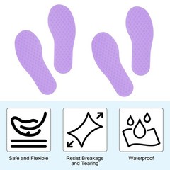 4 Pairs Feet Markers for Classroom Plastic Floor Foot Shaped Markers Purple
