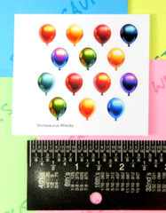 Metallic Colored Balloons Mini Sticker Sheet