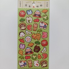 Sticker Sheet set Japanese Culture and Food Made in Japan