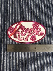 Breast Cancer Awareness Stickers “Hope” Lot Of 10 Pink Ribbon Oval 2-3/4 X 4