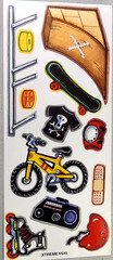 Not So Cute Xtreme Skateboard Stickers 2003 NOS Retro Scrapbooking Stickers