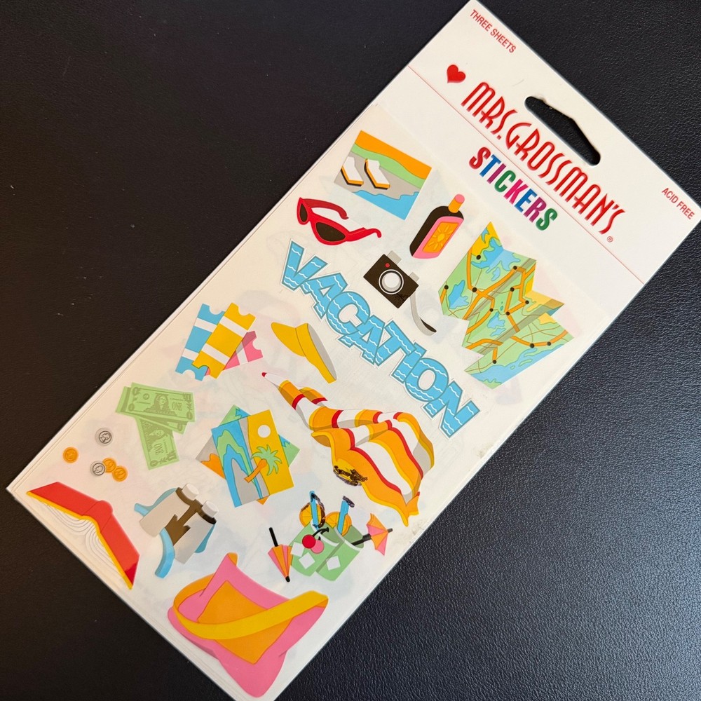 VTG Mrs. Grossman’s Destination Vacation Stickers 1998-2008 You Pick