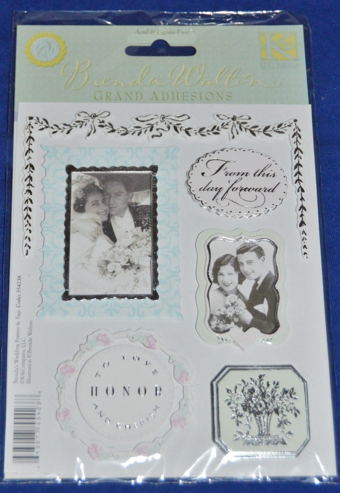K&Company Brenda Walton BRENDA’S WEDDING FRAMES & TAGS 3D Stickers SEALED