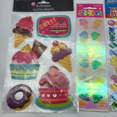 Fun Scrapbook Sticker Lot New Food Candy Sweets Ice Cream