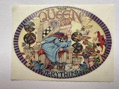 Vtg Mary Engelbreit Oval/Circle Sticker Lot Queen Princess Cheer 5pc NOS