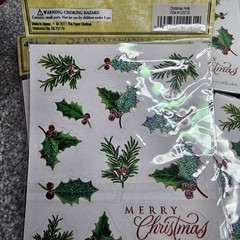 Paper Studio Stickers STICKABILITIES Christmas Holly Glitter Lot Of 28 Pks 26 Pc