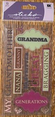 Sticko GRANDMA Epoxy Grandmother Nana Babysitter Great Granny Scrapbook Stickers
