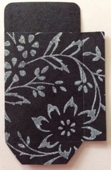 LIBRARY CARD POCKET Die-Cut(4pc) Approx.3″x1-3/4″Handmade Paper •Journaling•Deco