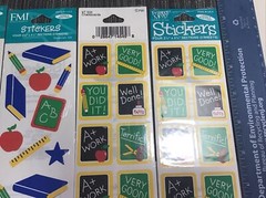 New FMI Frances Meyer Scrapbook Stickers School Days Chalkboards 6 Packs