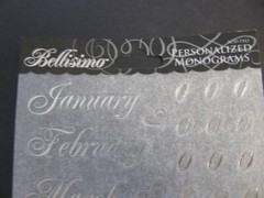Bellisimo MONTHS DATES SEASONS Personalized Monograms Stickers 1 Sheet NOS