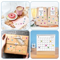 6000 Pieces Happy Face Star Stickers, Small Smile Star Stickers Colorful Rewa…