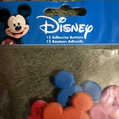 NEW EK Success Disney Mickey 12 adhesive buttons