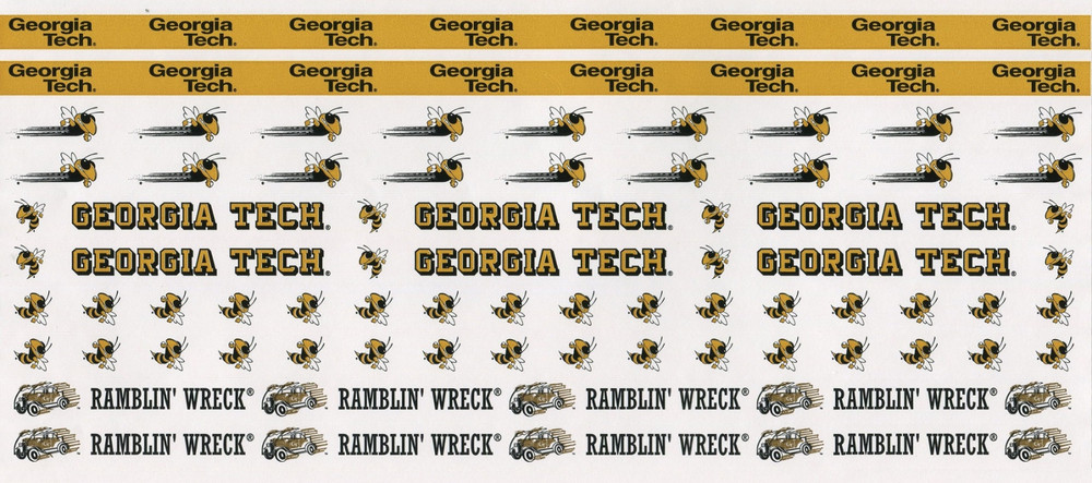 Georgia Tech Yellow Jackets NCAA Border Scrapbook Stickers 12″