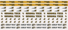 Georgia Tech Yellow Jackets NCAA Border Scrapbook Stickers 12″