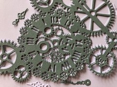 GIANT CLOCK GEARS Die-Cuts (6pc)6-1/4 x 5.5 Steampunk •Sprocket •Machine•Antique