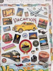 Vacation Theme Scrapbooking Stickers Large Mixed Lot Sealed Vintage New!