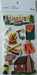 SUMMER CAMP LOT OF 3 Recollections Stickers NEW! 668517 fire canoe lodge backpac