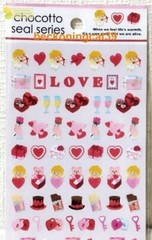 LAST GAIA Chocotto Gift Sticker Angel Animal Bear Love Chocolate Rose MADE JAPAN
