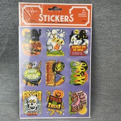 Vintage 80s Eureka Halloween Stickers 36 Count Witch Ghost Cat Retro USA