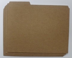 {3} FILE FOLDER – Bare Unfinished Chipboard Die Cuts