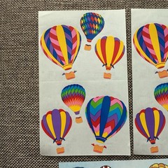 Vintage Mrs. Grossman’s Hot Air Balloons Sticker Sheet Style + AGC Sheets Read
