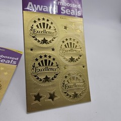 Trend Enterprises Excellence Gold Award Seals Stickers T-74003 Lot Of 2 Packs