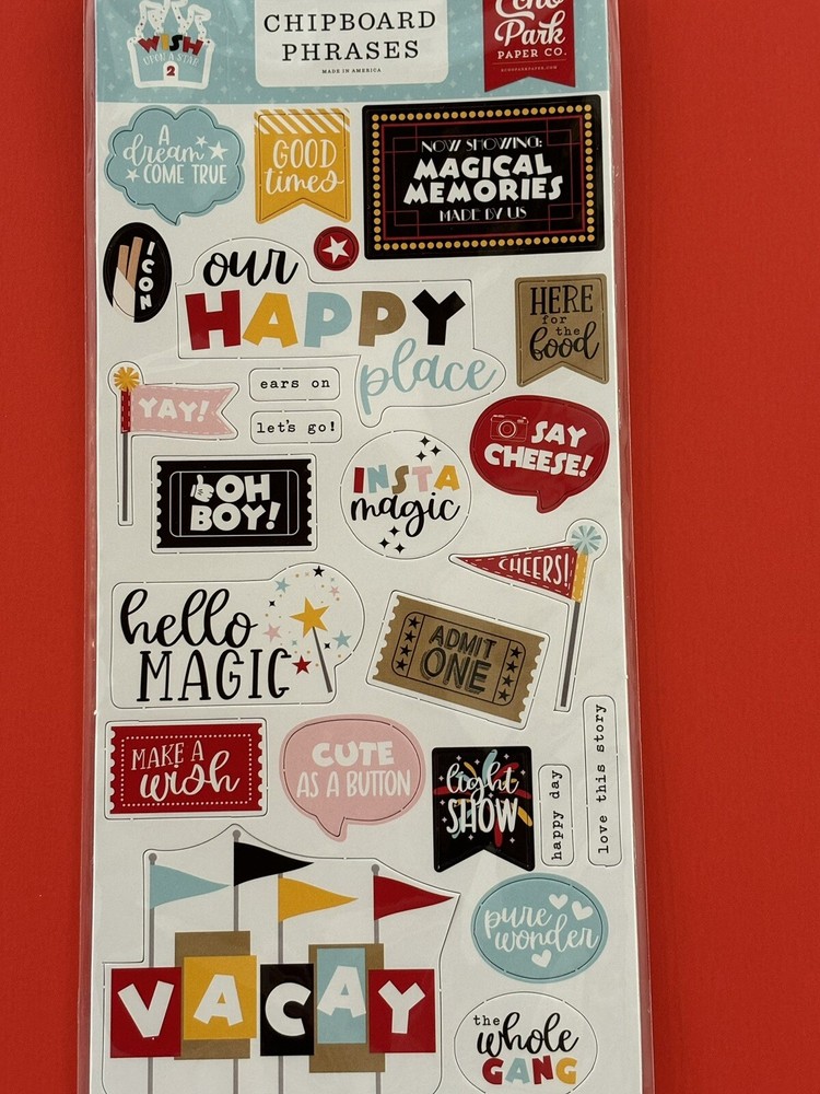 Echo Park Paper Co. Chipboard Accents – 6″ x 13″ – Wish Upon a Star 2
