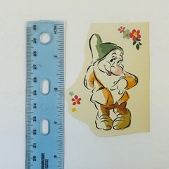 VINTAGE STICKERS The Disney Store Snow White Characters HAPPY SNEEZY GRUMPY
