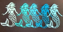 🐟5 MERMAID cardstock paper die cut embellishments …c