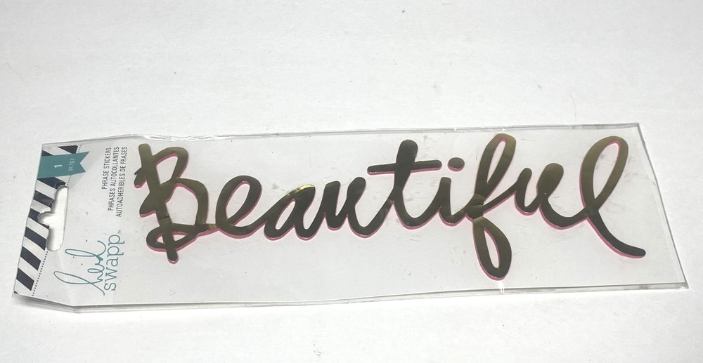 Heidi Swapp Foam Stickers Beautiful Script Title Gold Foil Dimensional Scrapbook