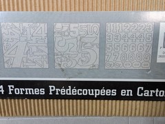 Numerical Chipboard Punch-outs READ Crafts Cards School Bulletin boards