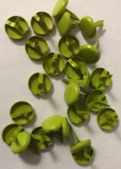 LIME GREEN METAL FLAT HEAD BRADS(25pc)Miss Elizabeth’s•Card Making•Scrapbooking•