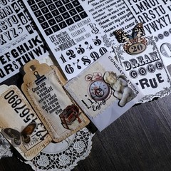 Rub On Transfers for Crafts Pressure Transfer Stickers Small, Multiple colors