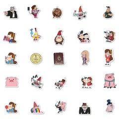 50Pcs Gravity Falls Stickers Pack Waterproof Sticker Cartoon