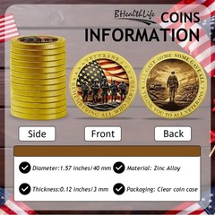 24Pcs Military Soldiers Challenge Coins Veterans Coins Honoring All Who Serve…