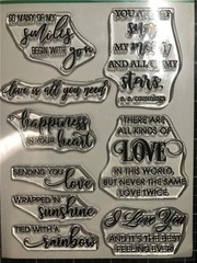 New Penny Black Rubber Stamp set LOVE SENTIMENTS cling free USA ship