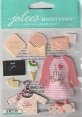 Jolees Boutique » BABY GIRL PREGNANCY » SCRAPBOOKING STICKERS- 9 pcs