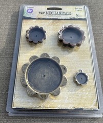 Prima Mechanicals Metal Trinkets Flowers 8pc Embellishment Steampunk Crafts DIY