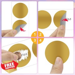 GUEER 100 Gold 2 inch Scratch Off Stickers