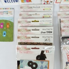 Glitz Scrapbook Stickers Embellishments Amy Tangerine Studio Calico LOT of 23 C