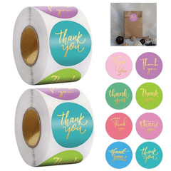 1000Pack 1.5″ Round Label Thank You for Gift Box Envelope Sealing Decoration